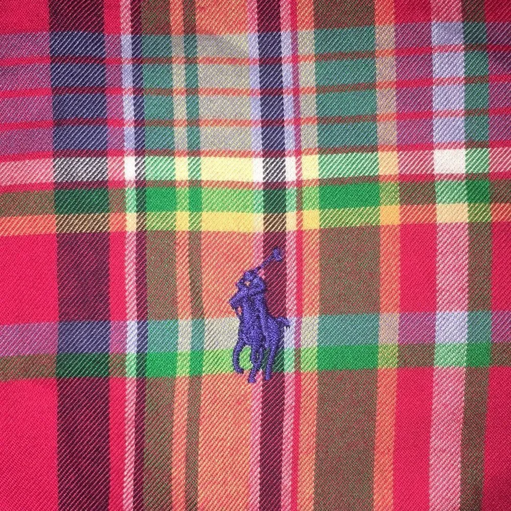 Polo By Ralph Lauren Soft Cotton Plaid w/ Blue Pony LS holiday them shirt- NEW